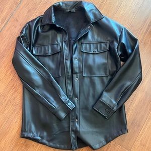 DYNAMITE Faux Leather overshirt